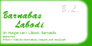 barnabas labodi business card